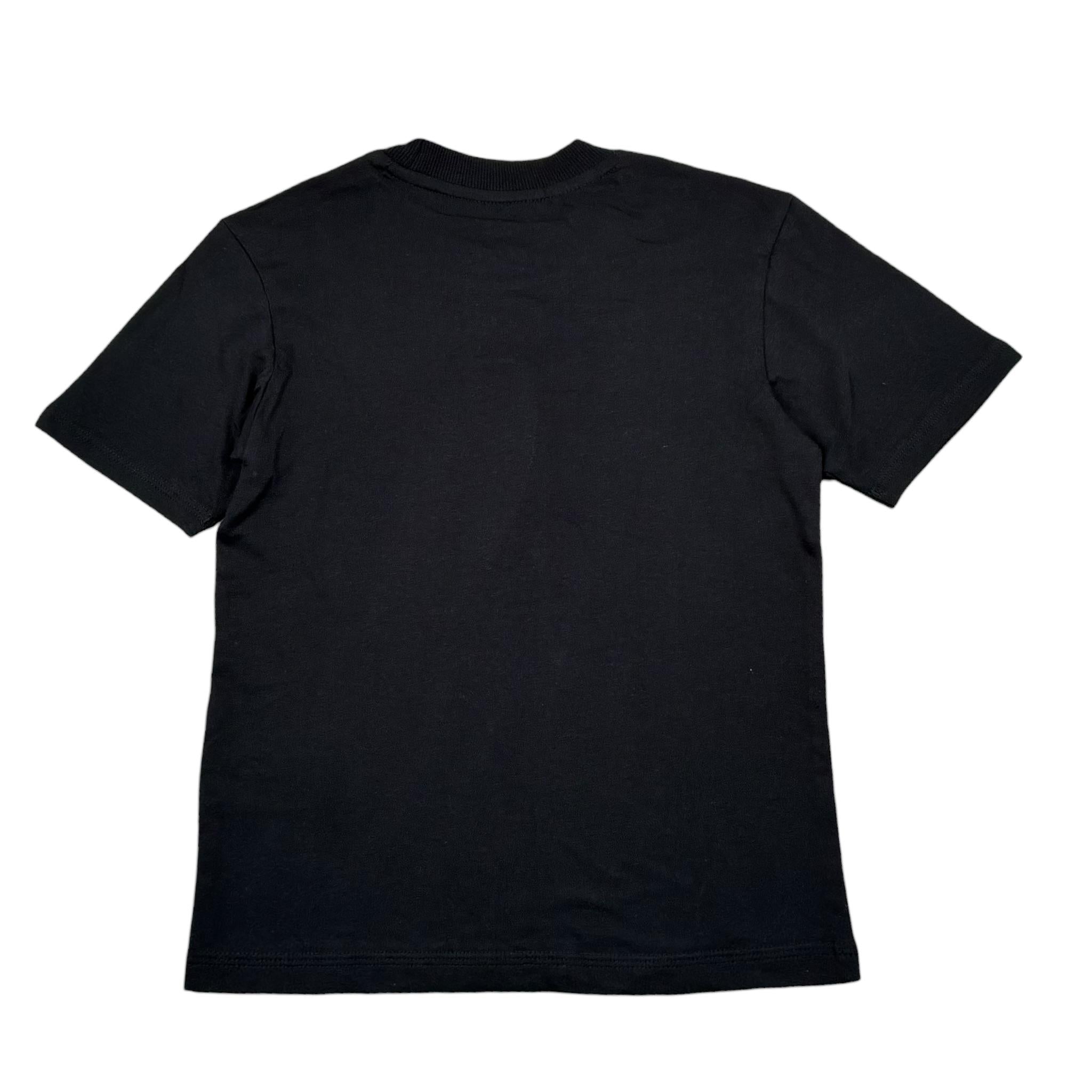 Adidas T-Shirt Girocollo Tinta Unita con Logo per Bambino JC9776 NERO Adidas 