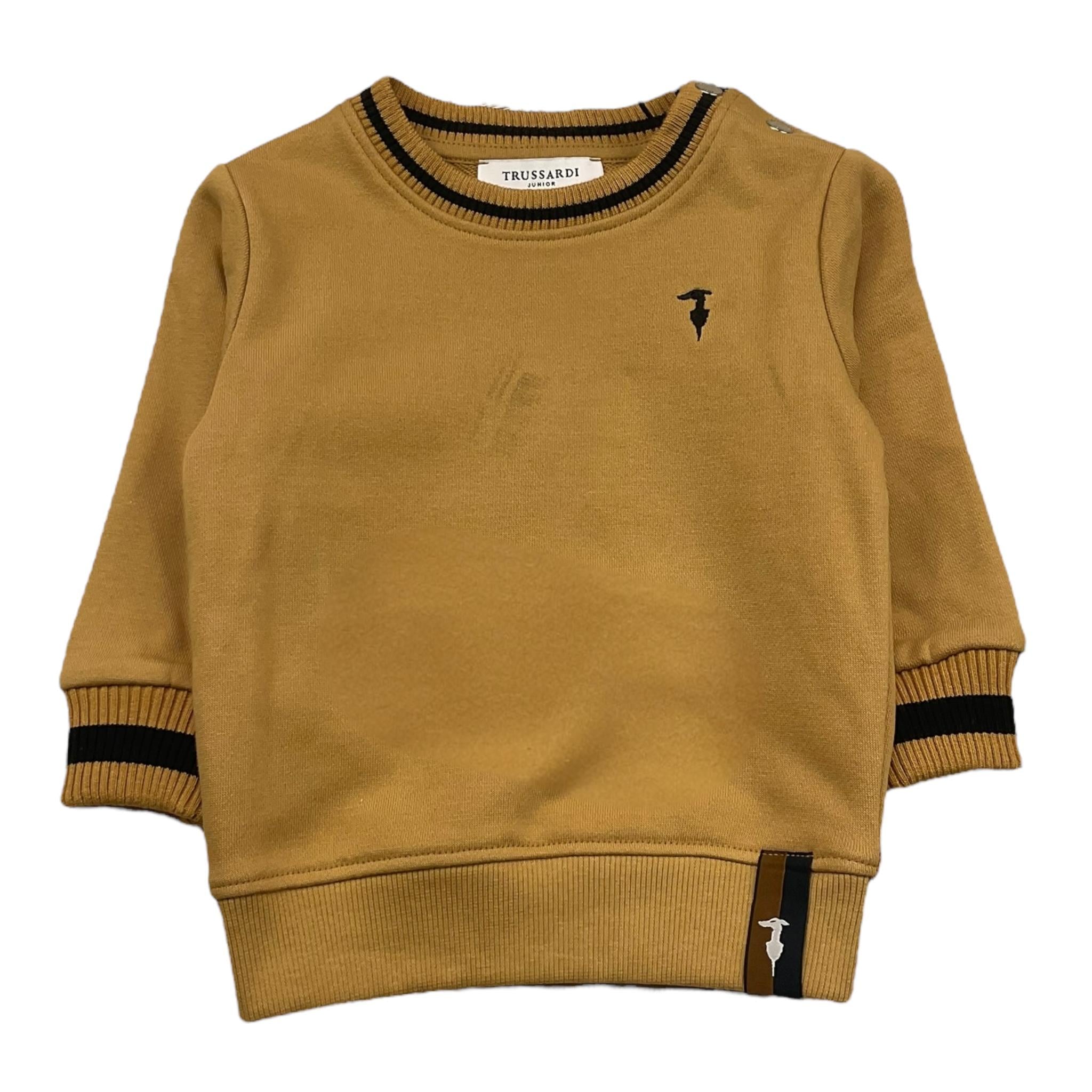 TRUSSARDI felpa chiusa girocollo tinta unita Cammello per Neonato TIA25080FE CAMMELLO TRUSSARDI 