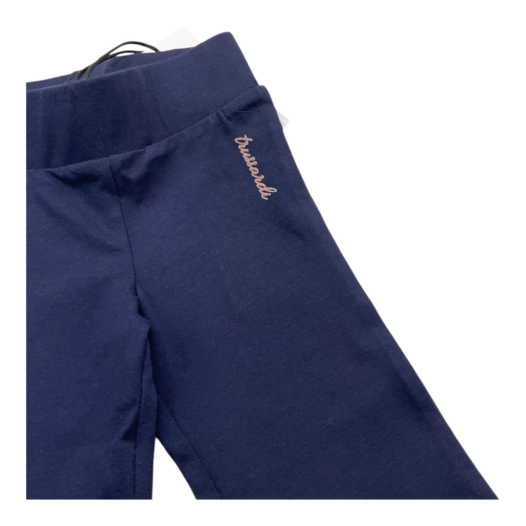 TRUSSARDI leggins modello a zampa tinta unita Blu per Neonata TIA25007LE BLU TRUSSARDI 