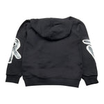 DISCLAIMER felpa con cappuccio tinta unita e stampa Nero per Bambino 24IDK58242 NERO DISCLAIMER 