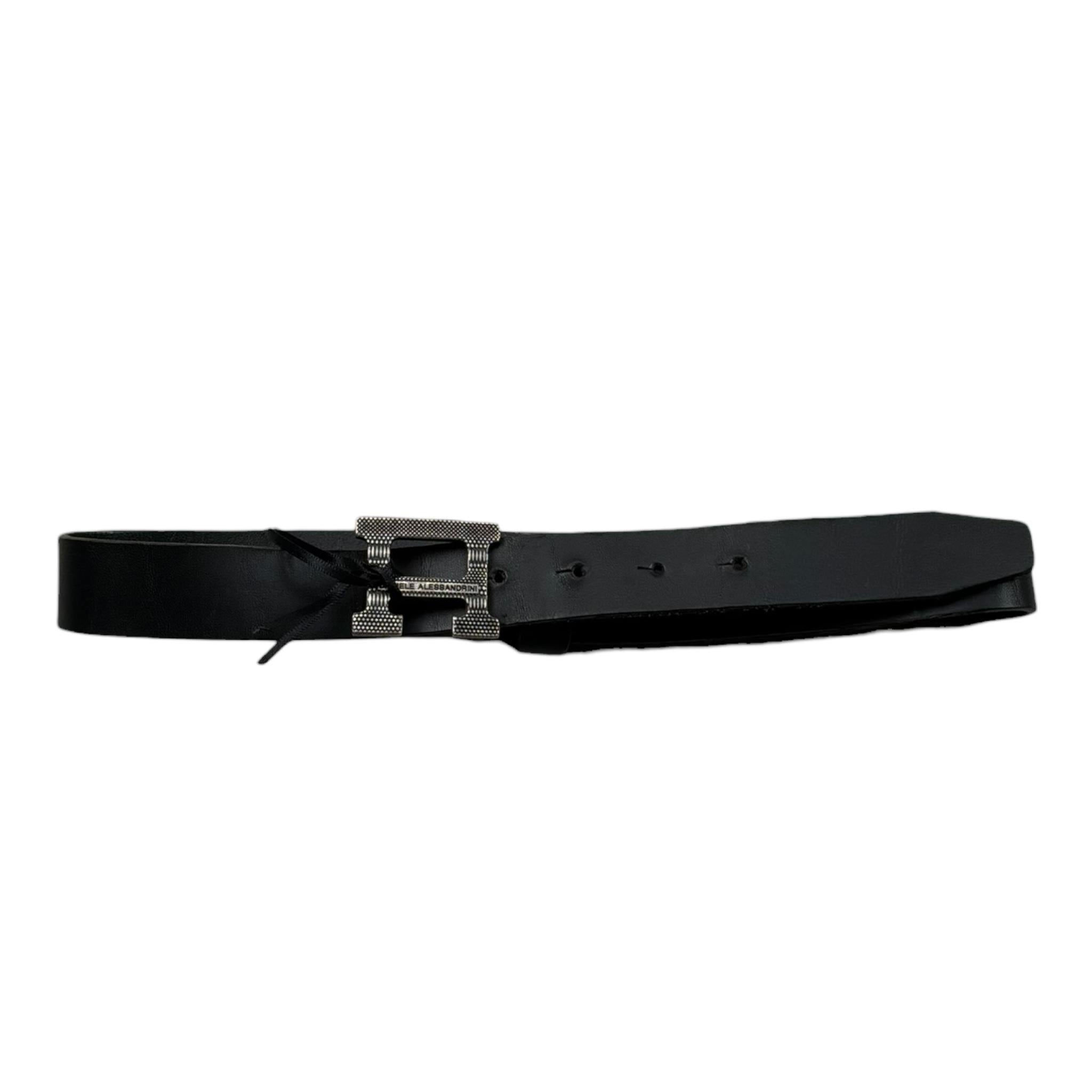 Daniele Alessandrini Cintura Tinta Unita per Bambino 1231BELT1332 NERO DANIELE ALESSANDRINI 