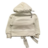 M+E' felpa chiusa con cappuccio tinta unita Bianco per Bambina UE1557J BIANCO M+E' 