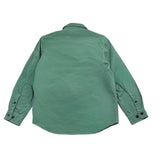 CP Company Solid Color Shirt With Pockets And Zip Green For Boys