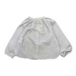 Babe & Tess Camicia Tinta Unita con Fantasia A Righe per Bambina 03518037 BIANCO BABE & TESS 