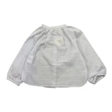 Babe & Tess Camicia Tinta Unita con Fantasia A Righe per Bambina 03518037 BIANCO BABE & TESS 