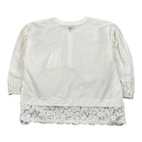 Ermanno Scervino Camicia Manica Lunga Tinta Unita con Ricami per Bambina SFCA029 BIANCO ERMANNO SCERVINO 