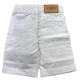 Iceberg Bermuda Shorts Solid Color with Adjustable Waist White for Newborns