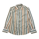 Alessandro Lamura Plain Shirt With White Striped Pattern For Newborn