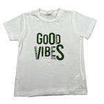 Le Bebe T-Shirt Girocollo Tinta Unita con Stampa per Bambino LBB5028 BIANCO LE BEBE 