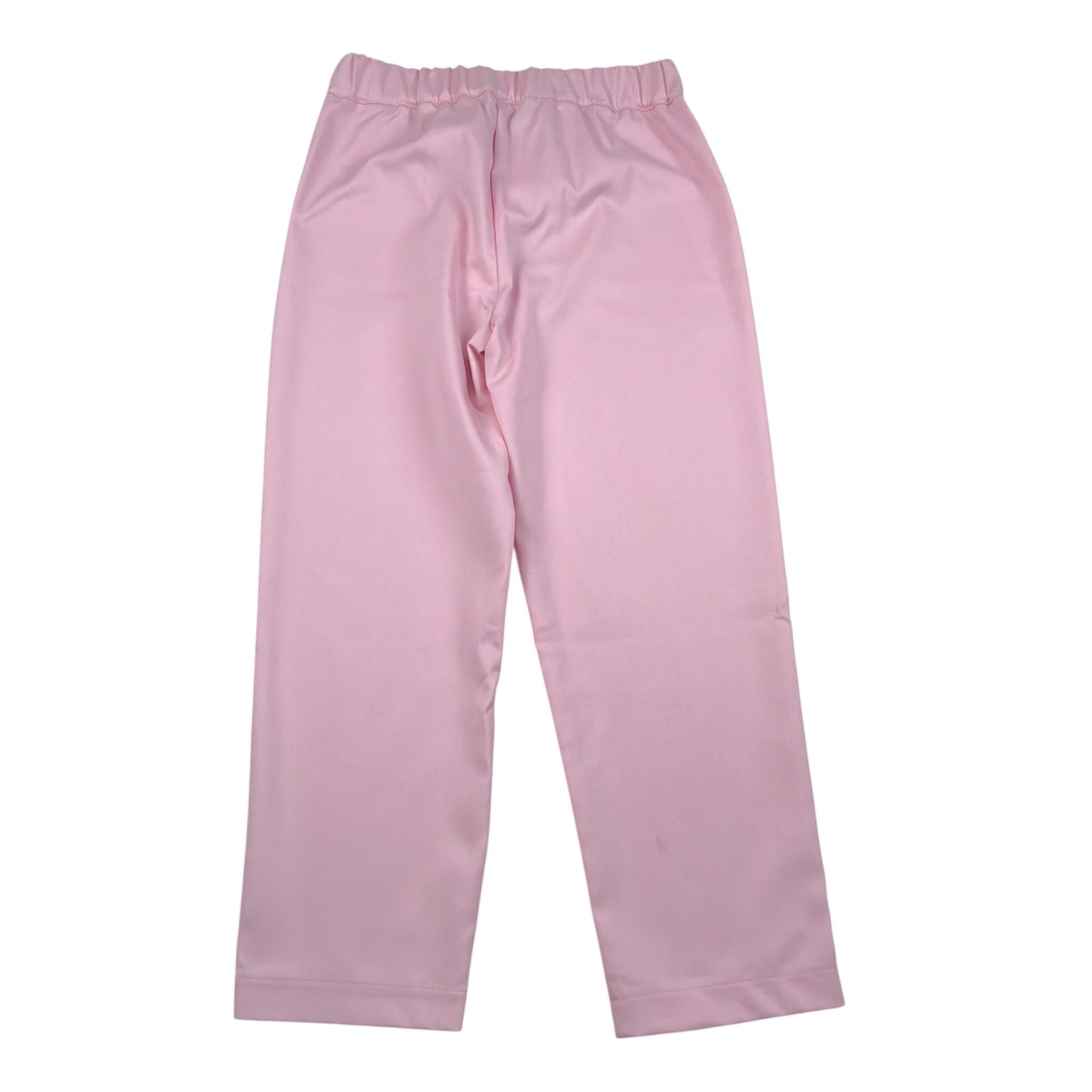 Dixie Pantalone Tinta Unita con Elastico In Vita per Bambina PHV1132G74X ROSA DIXIE 