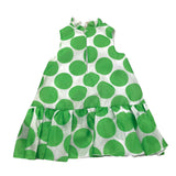 Miss Grant White Polka Dot Solid Dress for Girls