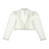 Liu Jo Plain Crop Jacket White For Girls