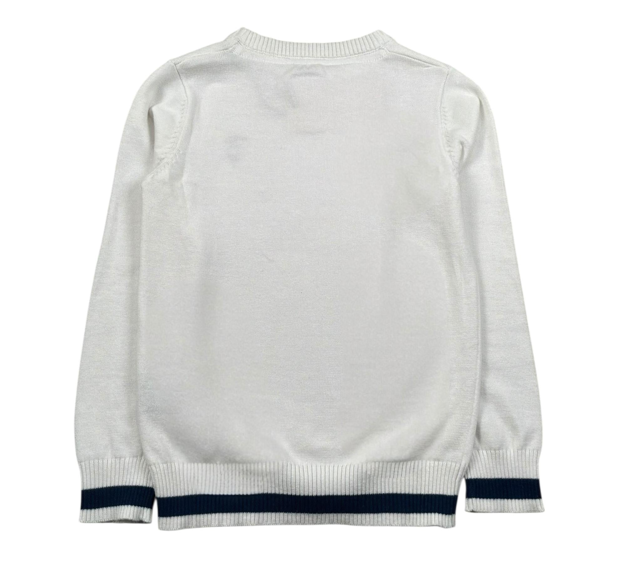Trussardi Maglia Girocollo Tinta Unita con Logo per Bambino TBP26005MA BIANCO TRUSSARDI 