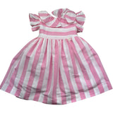 Le Bebe Abito Mezza Manica Fantasia A Righe per Neonata LBG6361 BIANCO/ROSA LE BEBE 