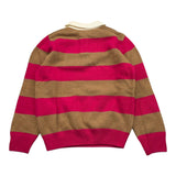 SAINT BARTH maglia modello polo bicolore con fantasia a righe Biscotto per Bambina HADIDYY BISCOTTO SAINT BARTH 