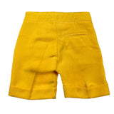 Daniele Alessandrini Bermuda Solid Color With Adjustable Waistband Yellow For Boys