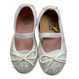 Gioseppo Ballerina Solid Color With Glitter And Elastic Silver For Girls