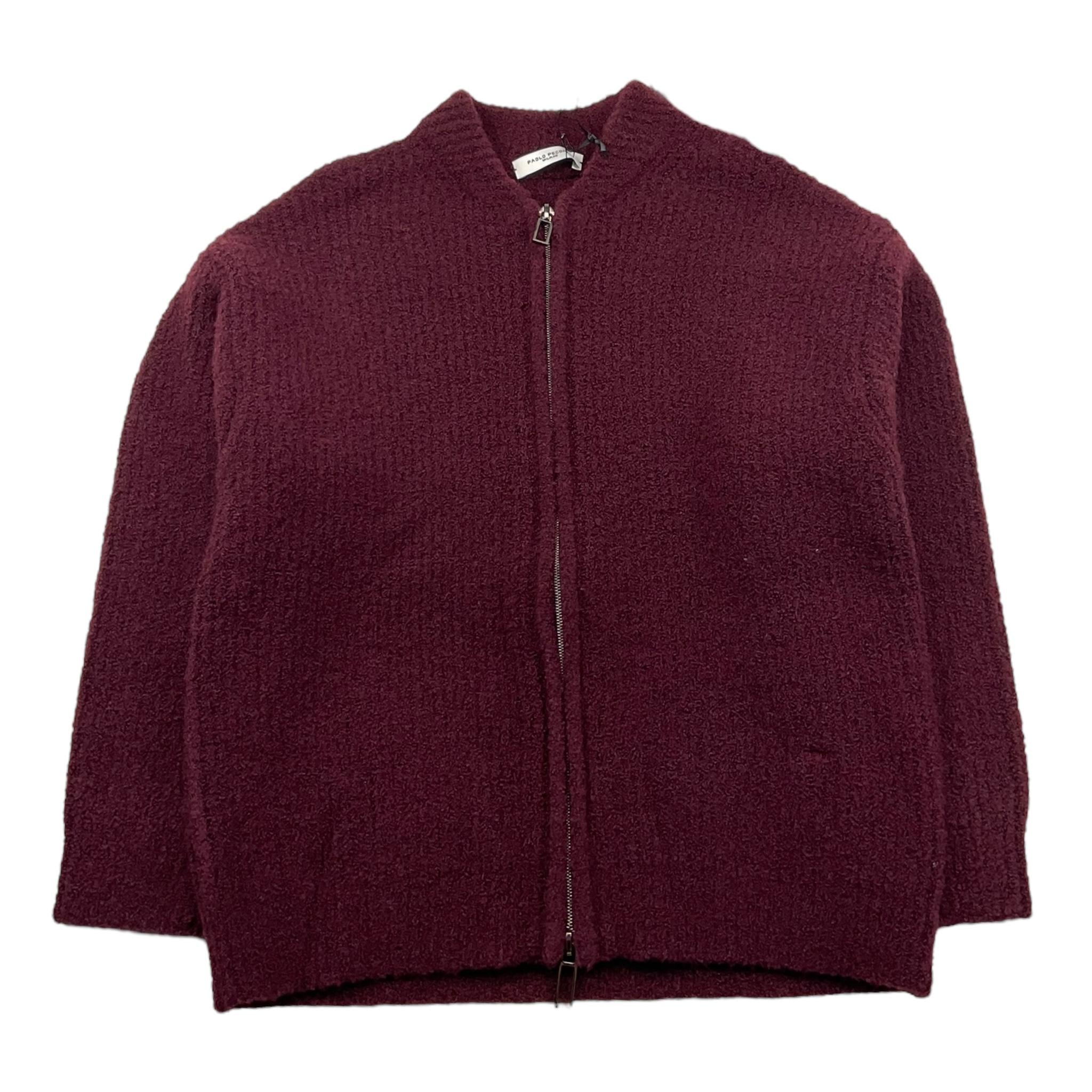 PAOLO PECORA maglia tinta unita con zip Bordeaux per Bambino PP4091 BORDEAUX PAOLO PECORA 