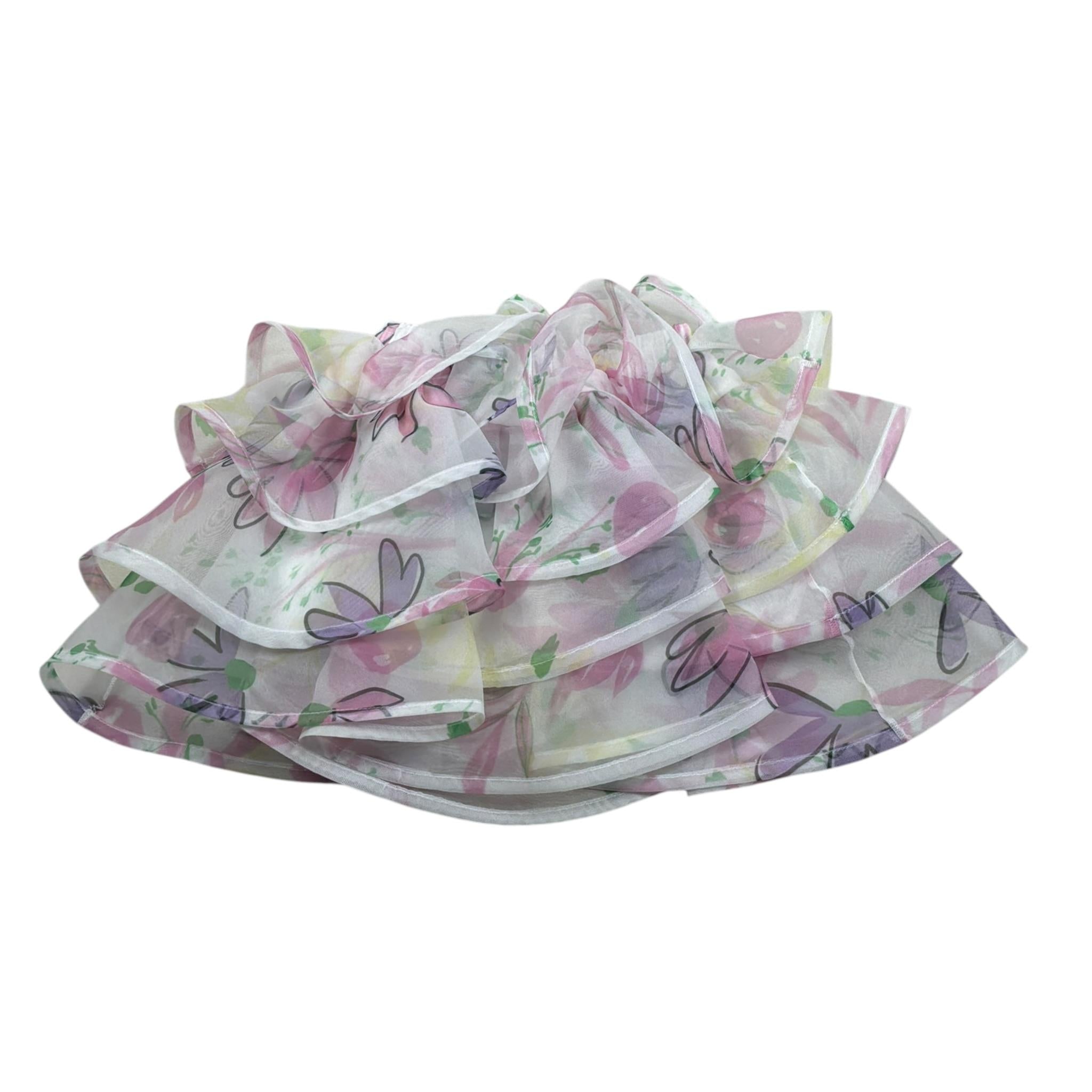 Miss Grant Gonna tinta unita con Stampe Bianco per Bambina MG1003 BIANCO MISS GRANT 