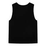 Diesel Solid Color Crew Neck Tank Top With Contrast Logo Print Black For Boys