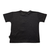 Yes London Black Solid Crew Neck T-Shirt For Baby