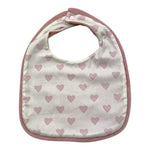 LA STUPENDERIA bavetta tinta unita con fantasia cuori Bianco/rosa per Neonata TBBV20 BAINCO/ROSA LA STUPENDERIA 