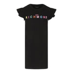 John Richmond Abito Tinta Unita con Stampa per Bambina RGP25159VE NERO JOHN RICHMOND 