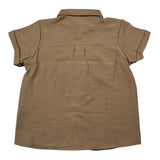 Barcellino Camicie Mezza Manica Tinta Unita per Bambino 120413 BEIGE BARCELLINO 