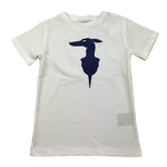 TRUSSARDI t-shirt girocollo tinta unita con stampa in contrasto Bianco per Bambino TBA25005TS BIANCO TRUSSARDI 