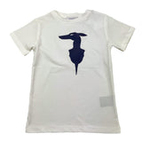 TRUSSARDI t-shirt girocollo tinta unita con stampa in contrasto Bianco per Bambino TBA25005TS BIANCO TRUSSARDI 