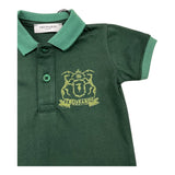 TRUSSARDI polo tinta unita con stampa Verde per Neonato TIA25139P VERDE TRUSSARDI 