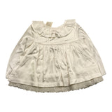 Caffe' D'Orzo Long Sleeve Shirt Solid Color Ivory For Baby Girl
