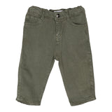 Emporio Armani Solid Color Pants With Adjustable Waist Green For Boys