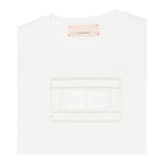 Elisabetta Franchi T-Shirt Girocollo Tinta Unita con Trafori per Bambina EFTS228X PANNA ELISABETTA FRANCHI 