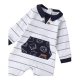 Minibanda Tutina Manica Lunga Tinta Unita con Stampe per Neonato 3B666 BIANCO MINIBANDA 