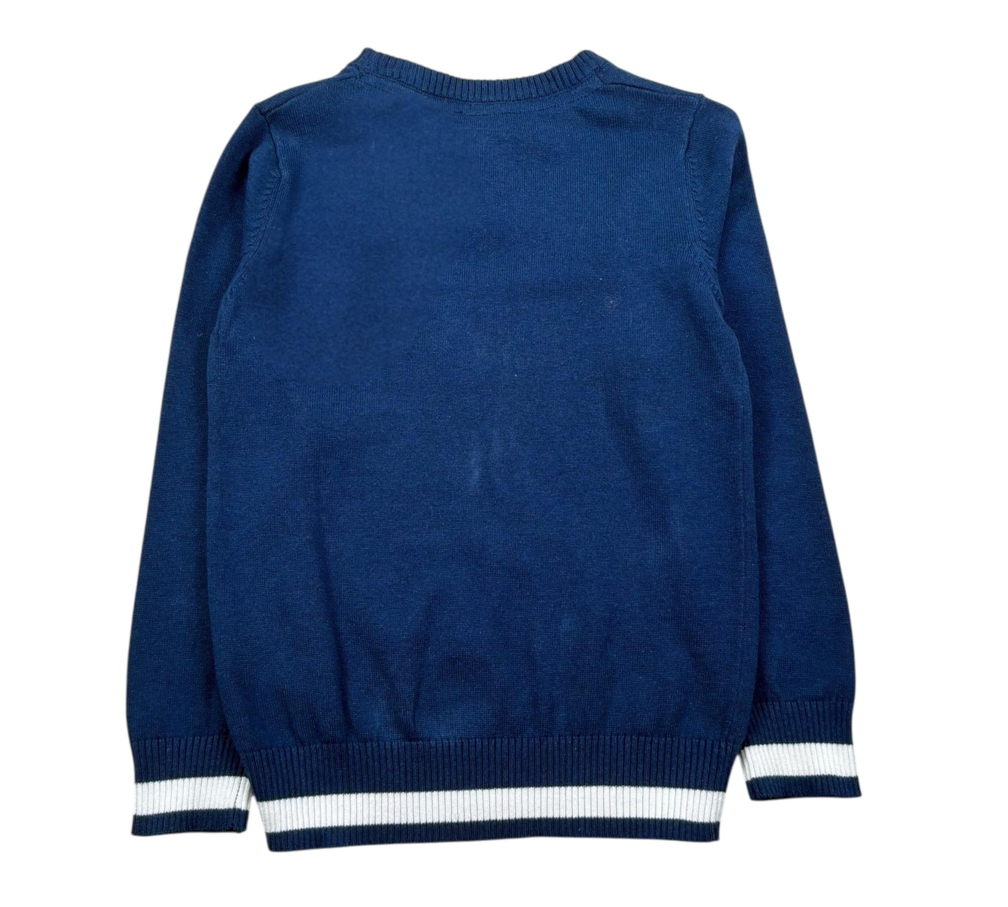 Trussardi Maglia Girocollo Tinta Unita con Logo per Bambino TBP26005MA BLU TRUSSARDI 