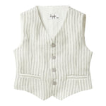 Il Gufo Gilet Fantasia A Righe per Neonato P25GI005L1018 BIANCO/BEIGE IL GUFO 