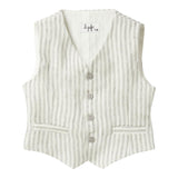 Il Gufo Gilet Fantasia A Righe per Neonato P25GI005L1018 BIANCO/BEIGE IL GUFO 