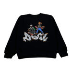 DISCLAIMER felpa chiusa girocollo tinta unita con logo Nero per Bambino 24IDK58220 NERO DISCLAIMER 