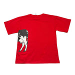 MOSCHINO t-shirt girocollo tinta unita con stampa Rosso per Bambina HWM05G ROSSO MOSCHINO 