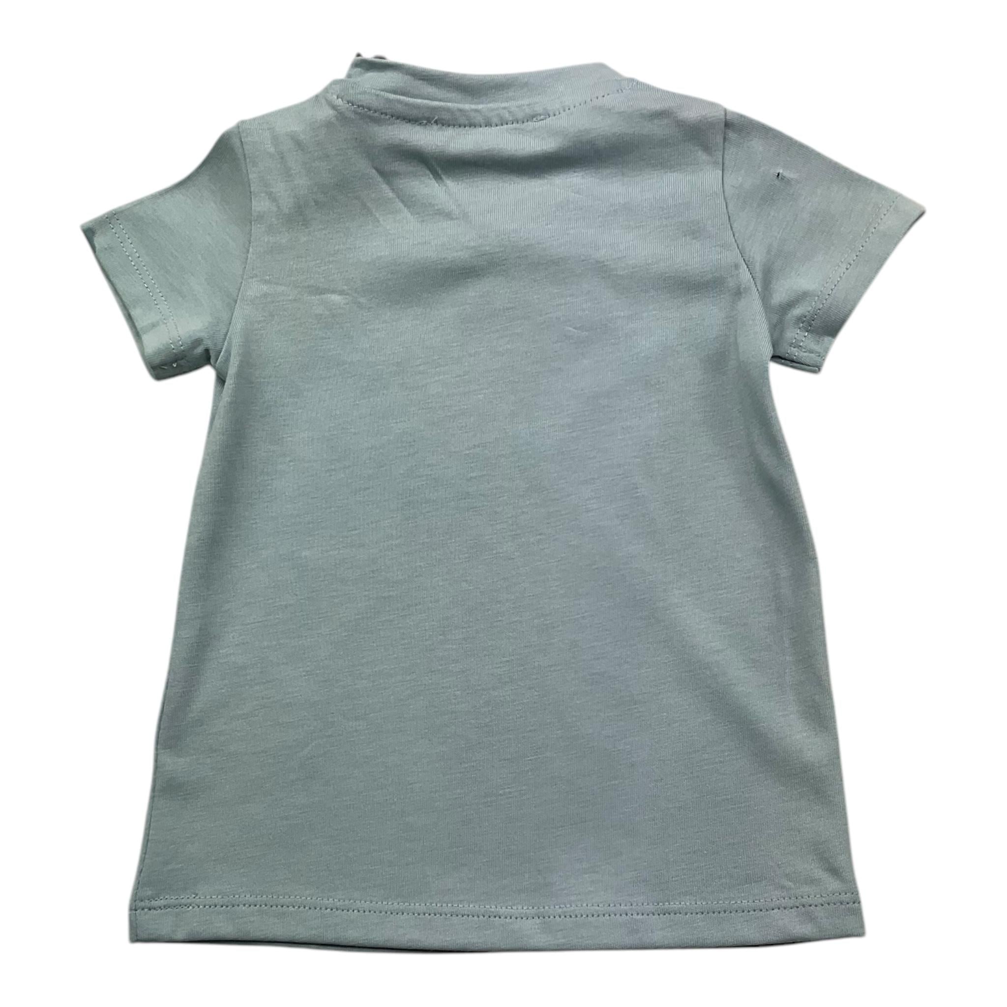 TRUSSARDI t-shirt girocollo tinta unita con stampa Azzurro per Neonata TIA25005TS AZZURRO TRUSSARDI 