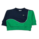 La Coste Felpa Chiusa Girocollo Bicolore con Stampa per Neonata SJ8436N BLU/VERDE LA COSTE 