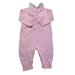 Le Bebe Tutina Manica Lunga Tinta Unita con Colletto E Fiocco per Neonata LBG6223 ROSA LE BEBE 