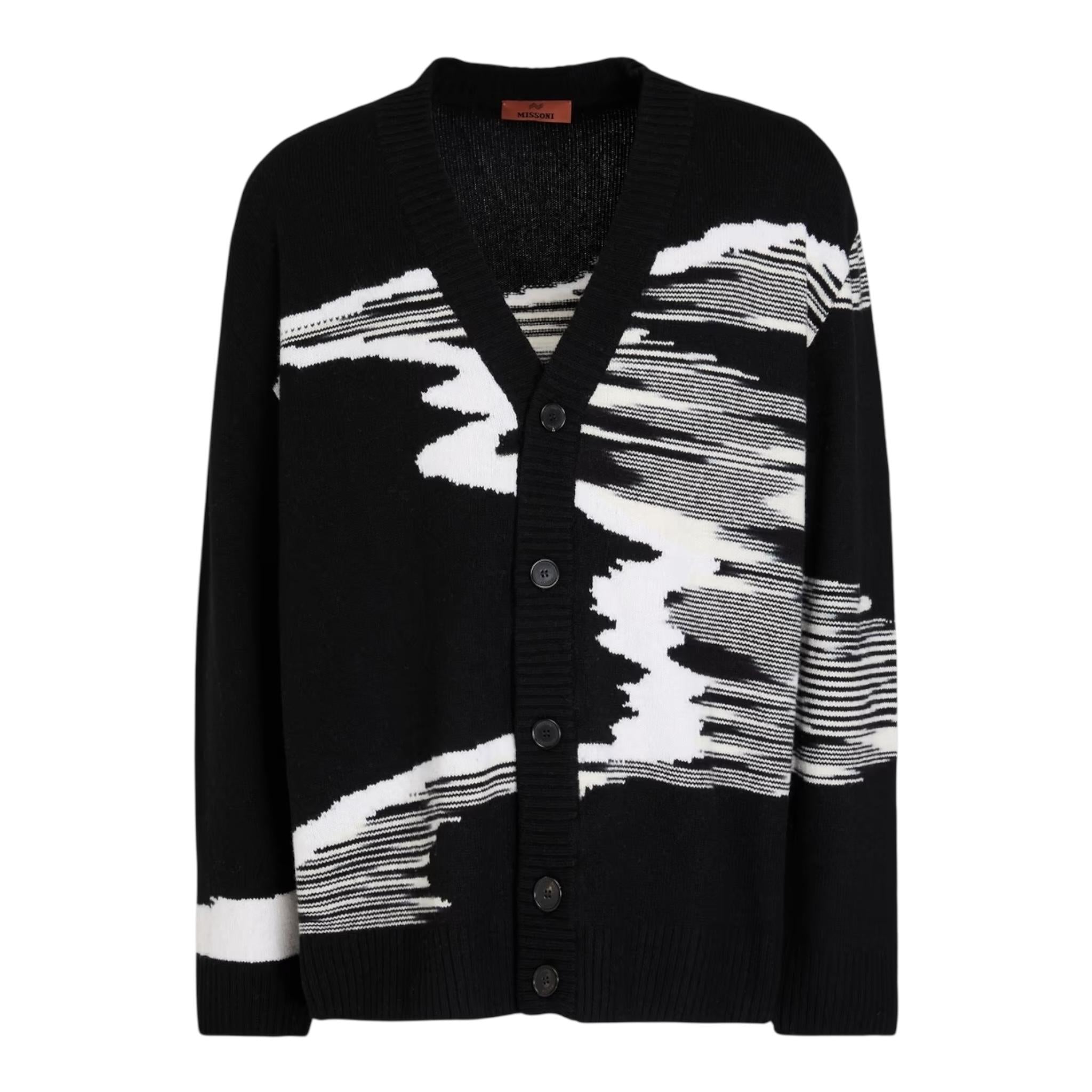 MISSONI cardigan tinta unita con fantasia Nero per Bambina MT9R30 NERO MISSONI 