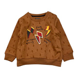 CANADA HOUSE felpa girocollo tinta unita con stampa Marrone per Neonato 24454120 MARRONE CANADA HOUSE 