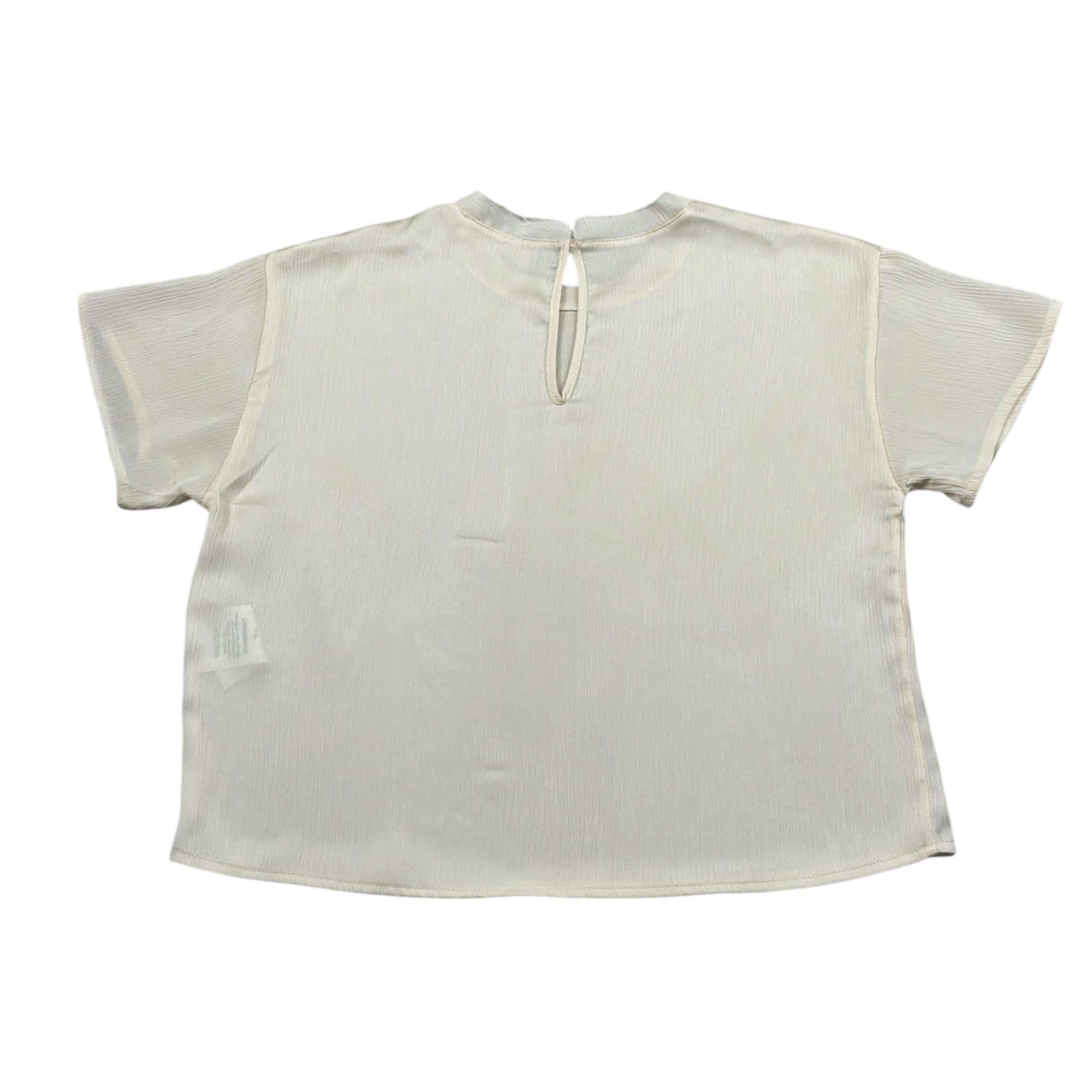 Vicolo Camicia Mezza Manica tinta unita Avorio per Bambina 3146M00087 AVORIO VICOLO 