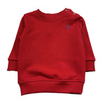 Trussardi Felpa Chiusa Girocollo Tinta Unita con Logo per Neonato TIP26001E ROSSO TRUSSARDI 