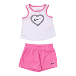 Nike Complet 2 Pezzi Canotta-Bermuda per Bambina 36M001 BIANCO/ROSA NIKE 