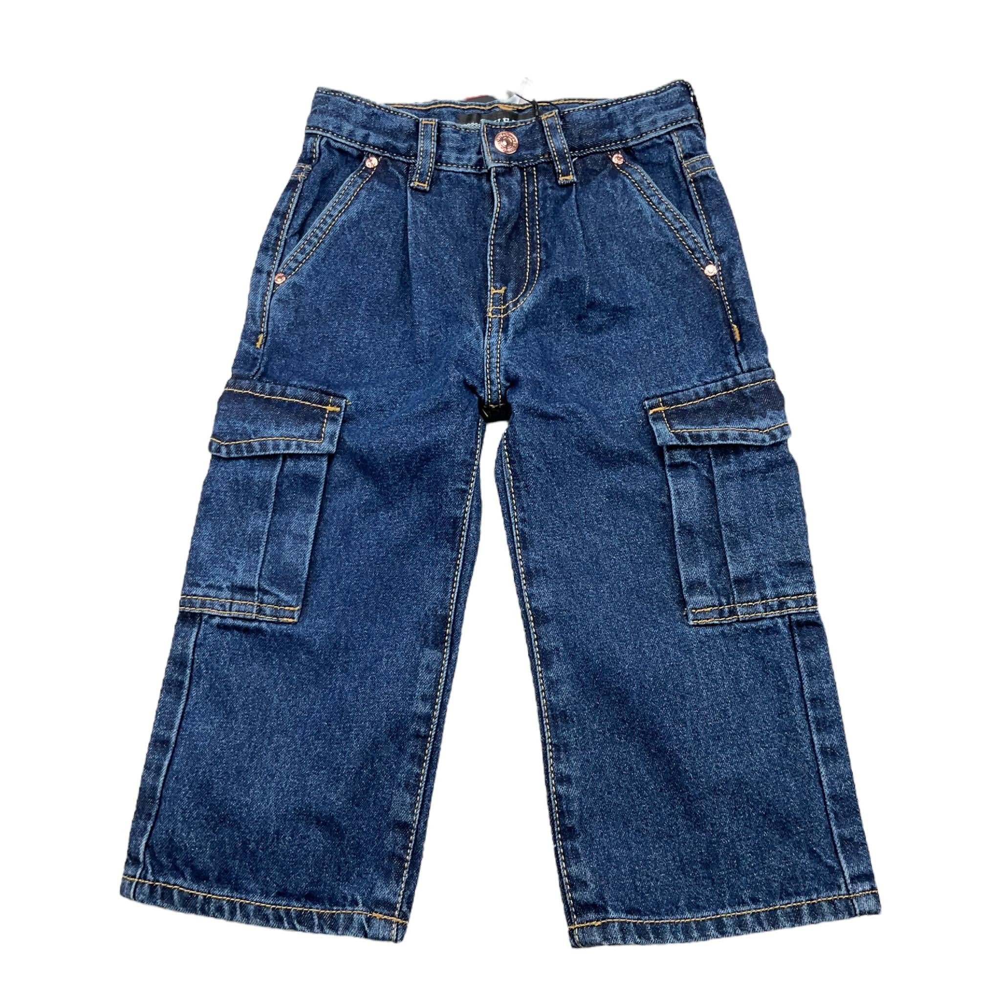 GUESS jeans tinta unita modello a palazzo con girovita regolabile Blu per Neonata K4YA00D5FL0N BLU GUESS 