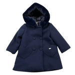 LE BEBE' cappotto tinta unita con cappuccio Blu per Neonata LBG6156 BLU LE BEBE' 